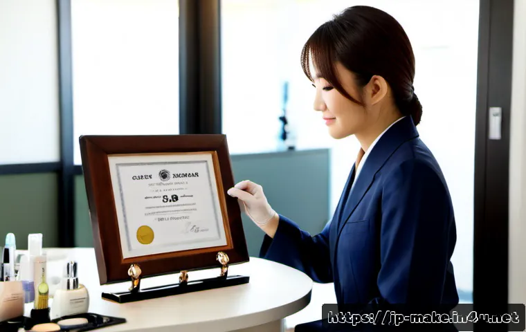 뷰티 업계에서의 경력 전환 성공 사례 - Photorealistic career transition success scene in a modern Tokyo beauty studio, confident Japanese w...